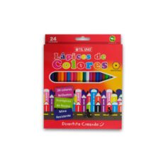 LAPICES DE COLORES LARGOS SI GOMA DE PLASTICO X 24
