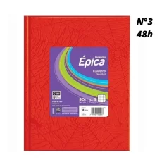 CUADERNO  EPICA N3 48HJS RAYADO BLISTER DE 8U