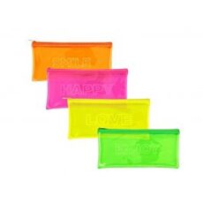 CARTUCHERA C/CIERRE ESCOLAR PVC C/FRASES