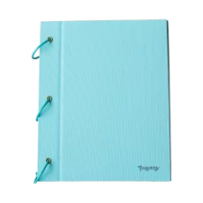 CARPETA ESCOLAR N3 FORRADA PVC 2 TAPAS AQUA PASTEL