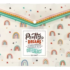 SOBRE PLASTICO C/BOTON A4 PRETTY DREAMS