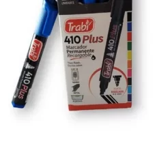 MARCADOR PERMANENTE TRABI 410 Y 411 P/R P/B PLUS CAJA X 12 U  ESP