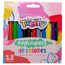 MARCADOR GRUESO AL AGUA IBICRAFT X 12 COLORES