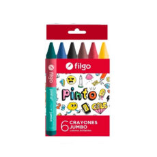 CRAYONES DE CERA PINTO JUMBO ESTUCHE 6 SURTIDO