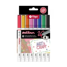 MARCADOR FILGO DOBLE TINTA OUTLINER X8 ESP