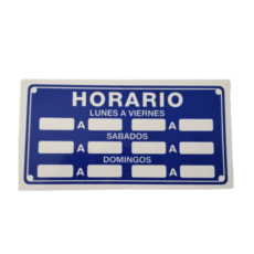 HORARIO AZUL  (12X23)