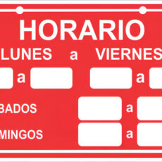 HORARIO ROJO (12X23)