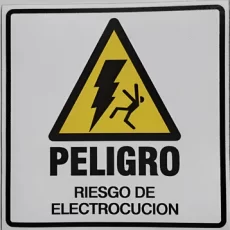 VINILOS RIESGO ELECTRICO (12X15)