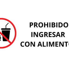 PROH INGRESAR C/ALIMENTOS (18.5X10)